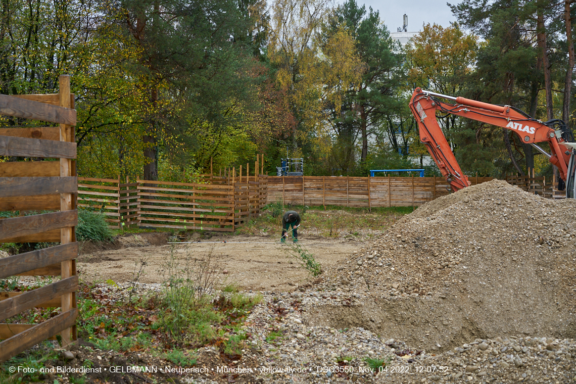04.11.2022 - Baustelle an der Quiddestraße Haus für Kinder in Neuperlach